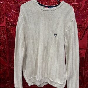 Chaps Vtg Cream Crewneck Sweater Mens Sz Large
